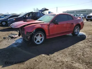 2002 Ford Mustang GT Deluxe with VIN 1FAFP42X32F186453, listed as a Copart auction lot 48418415 with 0 mi miles and Salvage Title. Bid and sale history available at carsss.com. Image 1.