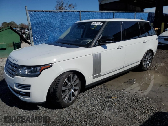 2016 Land Rover Range Rover with VIN SALGV3EF9GA314225, listed as a Copart auction lot 43472525 with 130,334 mi miles and Salvage Title. Bid and sale history available at DreamBid. Image 1.