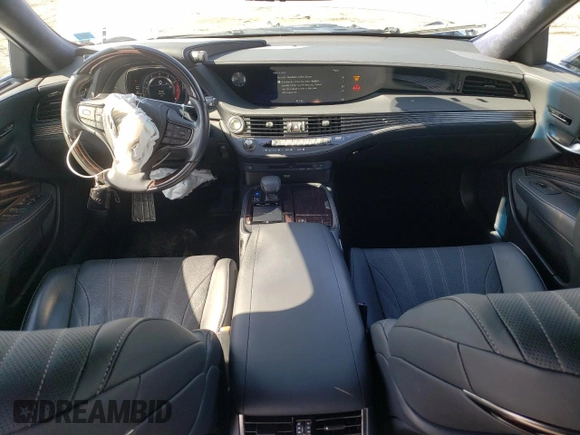 2019 Lexus LS with VIN JTHC51FF1K5007446, listed as a Copart auction lot 51824615 with 9,653 mi miles and Salvage Title. Bid and sale history available at carsss.com. Image 8.