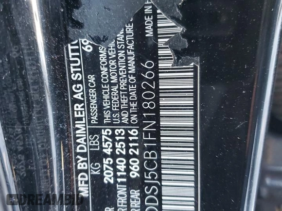 2015 Mercedes-Benz CLA 45 AMG with VIN WDDSJ5CB1FN180266, listed as a Copart auction lot 89010495 with 99,802 mi miles and Salvage Title. Bid and sale history available at DreamBid. Image 14.