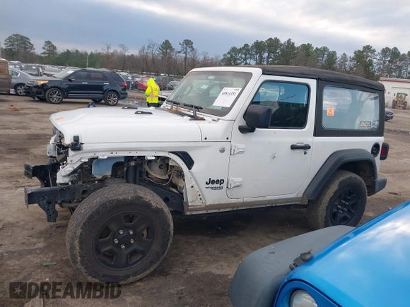 2021 Jeep Wrangler Sport S with VIN 1C4GJXAN6MW677281, listed as a IAAI auction lot 40814351 with 55,360 mi miles and . Bid and sale history available at DreamBid. Image 14.