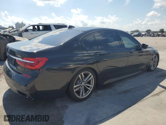 2017 BMW 7 Series 740i xDrive with VIN WBA7E4C53HGU99133, listed as a Copart auction lot 73007174 with 84,542 mi miles and Non Repairable. Bid and sale history available at carsss.com. Image 3.