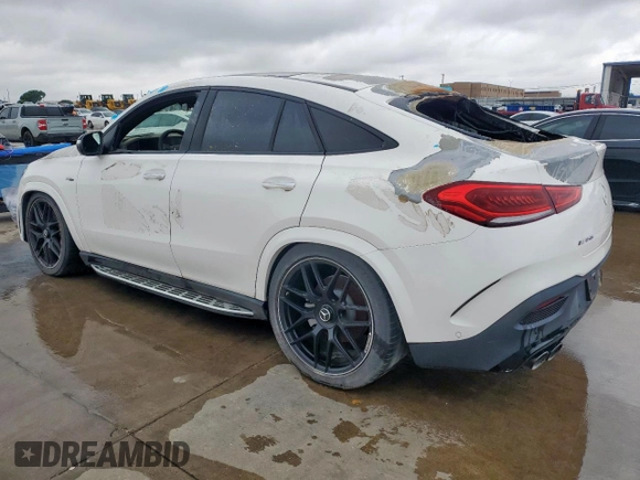 2021 Mercedes-Benz GLE 53 AMG with VIN 4JGFD6BB9MA404099, listed as a Copart auction lot 55769665 with 3,721 mi miles and Salvage title. Bid and sale history available at DreamBid. Image 2.