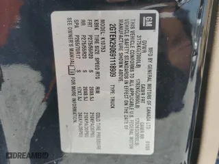 2009 GMC Sierra 1500 SLE with VIN 2GTEK290691118909, listed as a Copart auction lot 48588705 with 0 mi miles and Salvage Title. Bid and sale history available at carsss.com. Image 12.