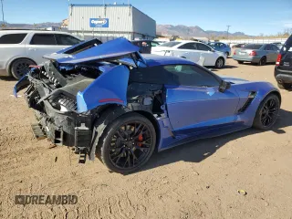 2019 Chevrolet Corvette Z06 2LZ with VIN 1G1YR2D67K5606378, listed as a Copart auction lot 80897994 with 12,754 mi miles and Salvage Title. Bid and sale history available at carsss.com. Image 3.