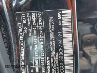 2012 Mercedes-Benz GLK 350 with VIN WDCGG5GB8CF794191, listed as a Copart auction lot 56164205 with 143,501 mi miles and Salvage Title. Bid and sale history available at DreamBid. Image 14.