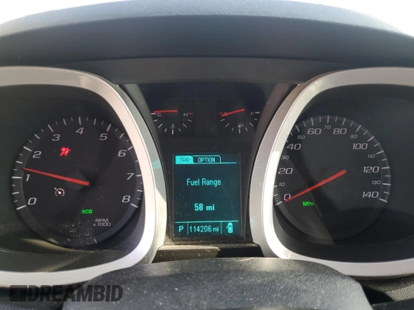 2017 Chevrolet Equinox LT with VIN 2GNALCEK7H1557535, listed as a Copart auction lot 53992335 with 114,206 mi miles and Salvage Title. Bid and sale history available at DreamBid. Image 9.