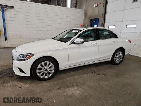 2019 Mercedes-Benz C 300 with VIN 55SWF8EB4KU301052, listed as a Copart auction lot 58484355 with 52,917 mi miles and Salvage title. Bid and sale history available at DreamBid. Image 1.