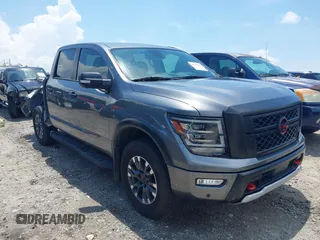 2024 Nissan Titan Pro-4X with VIN 1N6AA1ED8RN114313, listed as a IAAI auction lot 42498591 with 21,955 mi miles and . Bid and sale history available at DreamBid. Image 1.