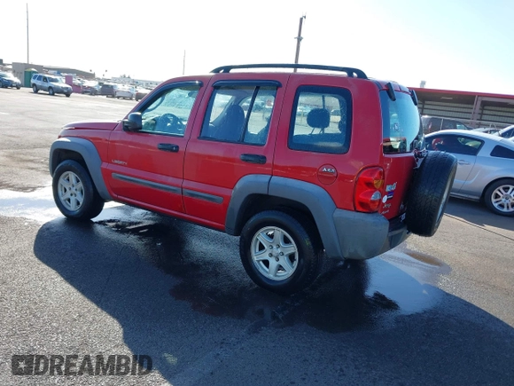 2004 Jeep Liberty Sport with VIN 1J4GL48K04W326252, listed as a IAAI auction lot 41479037 with 168,994 mi miles. Bid and sale history available at carsss.com. Image 3.