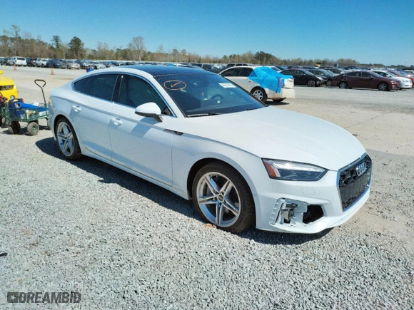 2022 Audi A5 Sportback S line Prestige with VIN WAUEACF58NA036928, listed as a Copart auction lot 44500393 with 7169 miles. Bid and sale history available at carsss.com. Image 4.