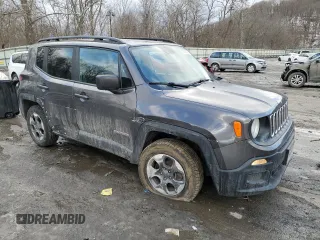 2017 Jeep Renegade Sport with VIN ZACCJBAB9HPF67335, listed as a Copart auction lot 42706375 with 94,351 mi miles and Salvage title. Bid and sale history available at DreamBid. Image 4.
