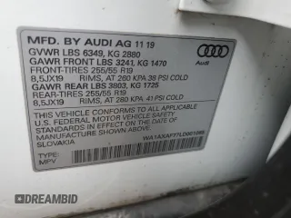 2020 Audi Q7 Premium z VIN WA1AXAF77LD001065, wystawiony jako Copart lot #42515984 z przebiegiem 26 796 mil mil oraz . Historia ofert i sprzedaży dostępna na DreamBid. Obrazek 13.