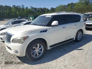 2011 Infiniti QX56 8-passenger with VIN JN8AZ2ND3B9701295, listed as a Copart auction lot 52388205 with 208,601 mi miles and Clean Title. Bid and sale history available at carsss.com. Image 1.