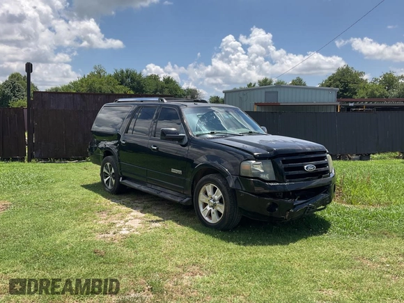 2007 Ford Expedition Max Limited with VIN 1FMFK195X7LA09043, listed as a Copart auction lot 64466395 with 162,910 mi miles and Clean title. Bid and sale history available at DreamBid. Image 1.