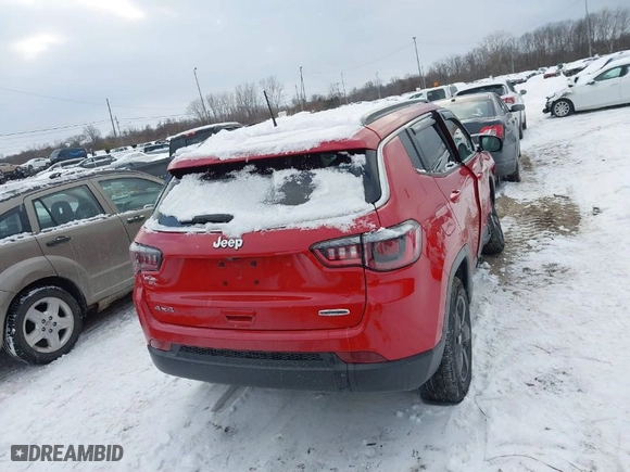 2020 Jeep Compass Latitude with VIN 3C4NJDBBXLT223825, listed as a IAAI auction lot 41254030 with 49,666 mi miles. Bid and sale history available at carsss.com. Image 16.