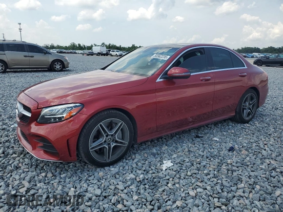 2019 Mercedes-Benz C 300 with VIN 55SWF8DB7KU317733, listed as a Copart auction lot 55562235 with 39,884 mi miles and Non repairable. Bid and sale history available at DreamBid. Image 1.