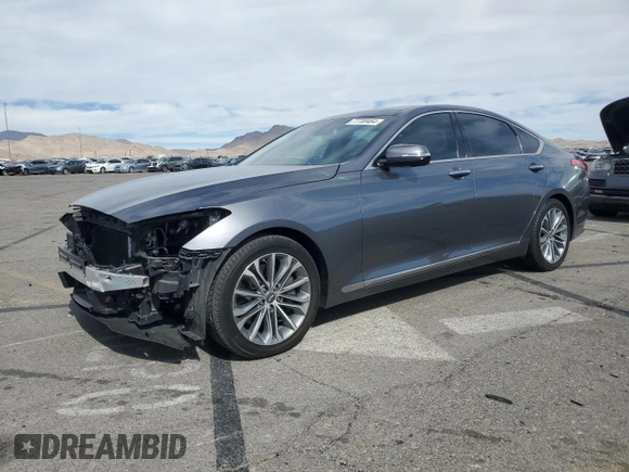 2017 Genesis G80 3.8L with VIN KMHGN4JE9HU167622, listed as a Copart auction lot 77700464 with 43,166 mi miles and Salvage Title. Bid and sale history available at DreamBid. Image 1.