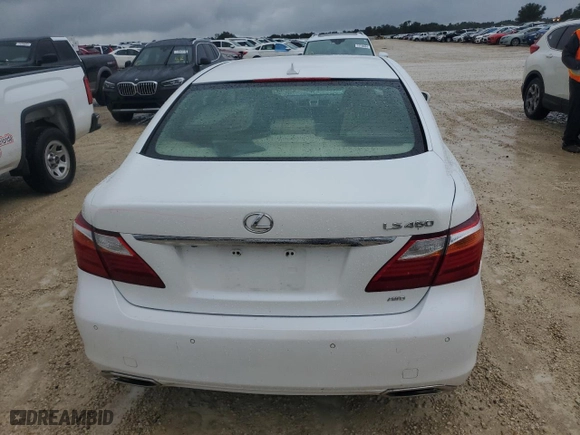 2011 Lexus LS 460 with VIN JTHCL5EF6B5010552, listed as a Copart auction lot 74747814 with 0 mi miles and Salvage Title. Bid and sale history available at carsss.com. Image 6.