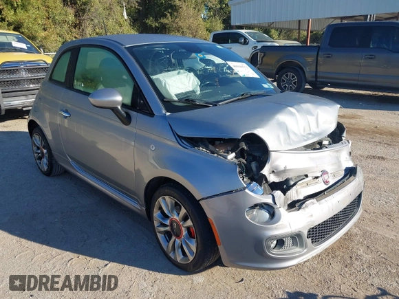 2015 FIAT 500 Sport with VIN 3C3CFFBR9FT676764, listed as a IAAI auction lot 40868571 with 61,936 mi miles and . Bid and sale history available at DreamBid. Image 1.