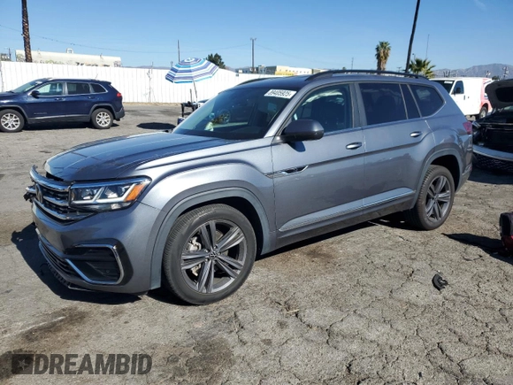 2021 Volkswagen Atlas SE with VIN 1V2MR2CAXMC583185, listed as a Copart auction lot 89405925 with 49,175 mi miles and Salvage title. Bid and sale history available at DreamBid. Image 1.