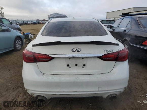 2018 Infiniti Q50 Sport with VIN JN1EV7AP5JM359885, listed as a Copart auction lot 49888835 with 121,198 mi miles and Salvage Title. Bid and sale history available at carsss.com. Image 6.