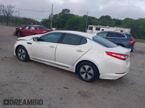2012 Kia Optima Hybrid with VIN KNAGM4AD9C5028122, listed as a IAAI auction lot 41937927 with 125,231 mi miles. Bid and sale history available at carsss.com. Image 3.