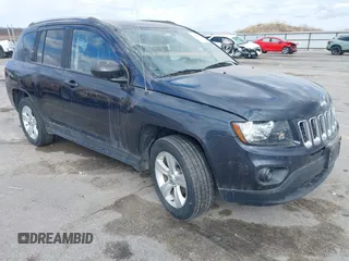 2015 Jeep Compass Sport with VIN 1C4NJDBBXFD151700, listed as a IAAI auction lot 41855482 with 124,822 mi miles. Bid and sale history available at carsss.com. Image 1.