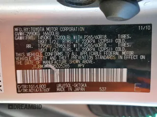 2011 Lexus GX 460 with VIN JTJBM7FX9B5025265, listed as a Copart auction lot 53326605 with 174,961 mi miles and Salvage Title. Bid and sale history available at DreamBid. Image 13.