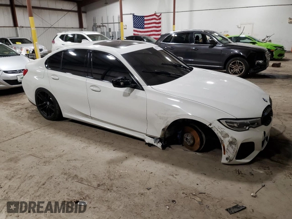 2020 BMW 3 Series M340i xDrive with VIN WBA5U9C06LA380967, listed as a Copart auction lot 68617303 with Not Provided miles and Salvage Title. Bid and sale history available at DreamBid. Image 4.