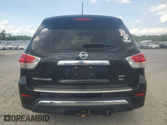 2014 Nissan Pathfinder SL with VIN 5N1AR2MM9EC717792, listed as a Copart auction lot 54823555 with 119,630 mi miles and Clean title. Bid and sale history available at DreamBid. Image 6.