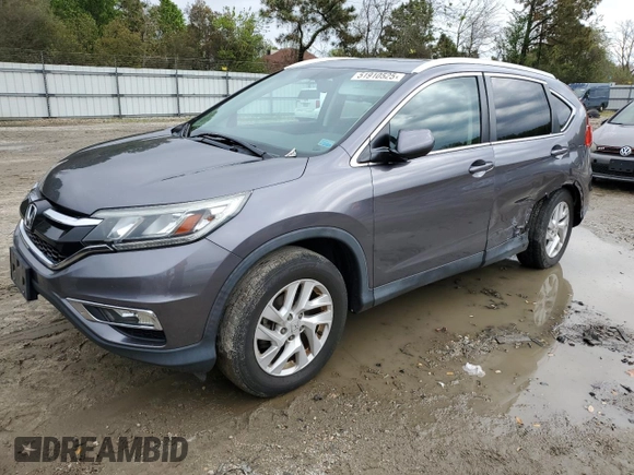 2015 Honda CR-V EX-L with VIN 2HKRM4H73FH667497, listed as a Copart auction lot 51910525 with 117,443 mi miles and Salvage Title. Bid and sale history available at carsss.com. Image 1.