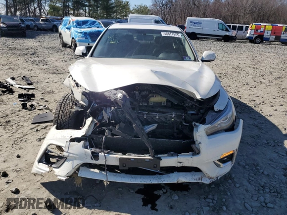 2019 Infiniti Q50 3.0t LUXE with VIN JN1EV7AR9KM558845, listed as a Copart auction lot 48491955 with 51,541 mi miles and Salvage Title. Bid and sale history available at carsss.com. Image 5.