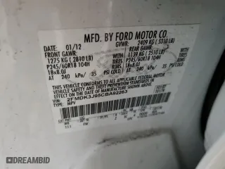 2012 Ford Edge SEL with VIN 2FMDK3J95CBA92263, listed as a Copart auction lot 48220795 with 162,785 mi miles and Clean Title. Bid and sale history available at carsss.com. Image 13.