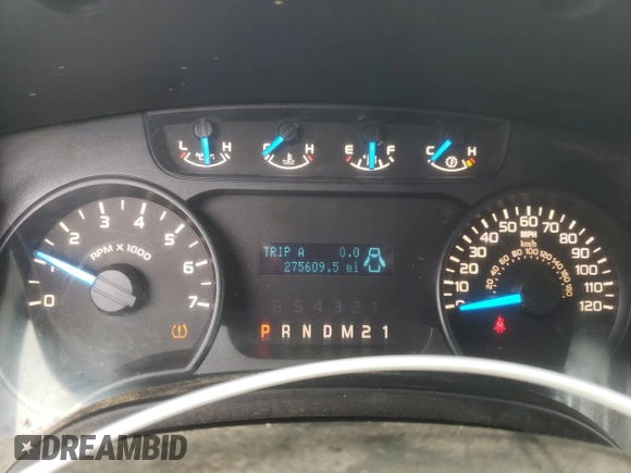 2013 Ford F-150 XL with VIN 1FTMF1EM2DFA08265, listed as a Copart auction lot 80313044 with 275,609 mi miles and Salvage Title. Bid and sale history available at carsss.com. Image 9.