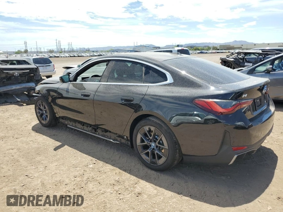 2023 BMW i4 eDrive40 with VIN WBY73AW04PFP73353, listed as a Copart auction lot 63570133 with 1,423 mi miles. Bid and sale history available at carsss.com. Image 2.