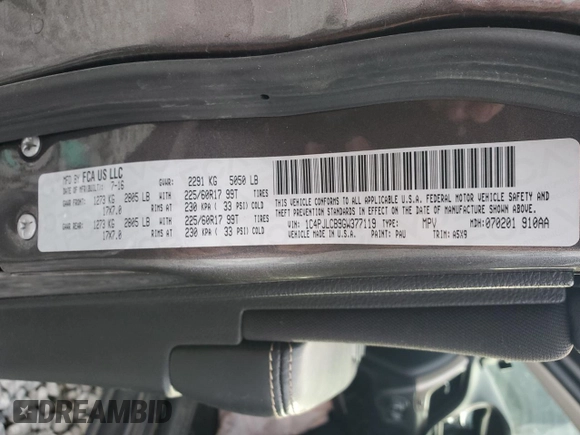 2016 Jeep Cherokee 75th Anniversary с VIN 1C4PJLCB9GW377119, выставлен на аукционе Copart как лот 49912325 с пробегом 147 919 миль миль и Списание • Salvage title. История ставок и продаж доступна на DreamBid. Изображение 12.