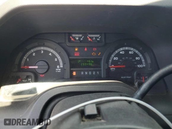 2009 Ford Econoline Cargo Commercial with VIN 1FTNE14W99DA93361, listed as a Copart auction lot 61009574 with 299,496 mi miles and Salvage Title. Bid and sale history available at DreamBid. Image 9.