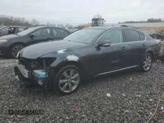2010 Lexus GS 350 with VIN JTHCE1KS0A0027640, listed as a Copart auction lot 46295795 with 163,178 mi miles and Salvage Title. Bid and sale history available at carsss.com. Image 1.