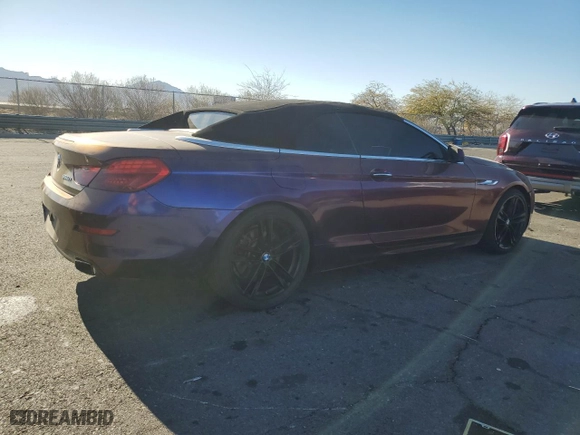2012 BMW 6 Series 650i with VIN WBALZ3C50CC397706, listed as a Copart auction lot 89402265 with 92,186 mi miles and Salvage Title. Bid and sale history available at carsss.com. Image 3.