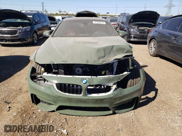 2015 BMW M4 with VIN WBS3R9C56FK333498, listed as a Copart auction lot 72363514 with 11,065 mi miles and Salvage Title. Bid and sale history available at carsss.com. Image 5.