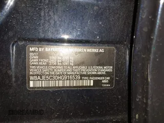 2017 BMW 5 Series 540i with VIN WBAJE5C30HG916539, listed as a IAAI auction lot 41935482 with 67,424 mi miles and . Bid and sale history available at carsss.com. Image 9.