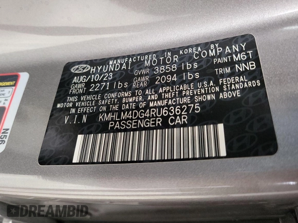 2024 Hyundai Elantra SEL z VIN KMHLM4DG4RU636275, wystawiony jako IAAI lot #42853008 z przebiegiem 32 964 mil mil oraz . Historia ofert i sprzedaży dostępna na DreamBid. Obrazek 25.