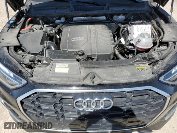 2022 Audi Q5 S line Premium Plus with VIN WA1EAAFYXN2127351, listed as a Copart auction lot 58170194 with 40,565 mi miles and Salvage title. Bid and sale history available at DreamBid. Image 12.