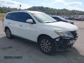 2015 Nissan Pathfinder SV z VIN 5N1AR2MM4FC655543, wystawiony jako IAAI lot #40638559 z przebiegiem 183 436 mil mil oraz . Historia ofert i sprzedaży dostępna na DreamBid. Obrazek 1.