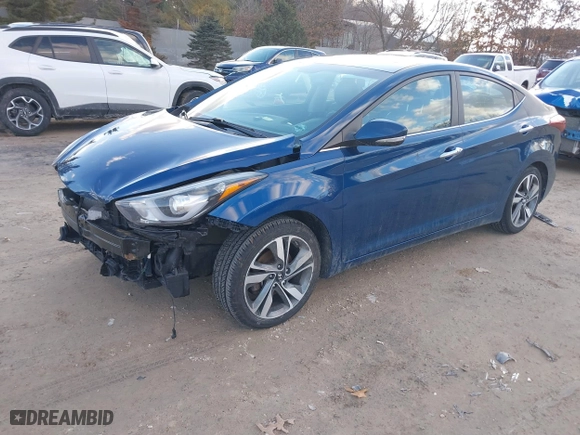 2014 Hyundai Elantra SE with VIN KMHDH4AE6EU130694, listed as a IAAI auction lot 41696190 with 121,588 mi miles. Bid and sale history available at carsss.com. Image 18.