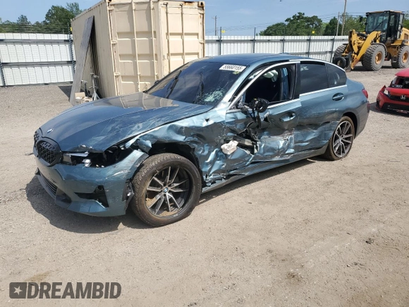 2020 BMW 3 Series 330i z VIN 3MW5R1J02L8B33169, wystawiony jako Copart lot #55660155 z przebiegiem 53 585 mil mil oraz Nie do naprawy • Non repairable. Historia ofert i sprzedaży dostępna na DreamBid. Obrazek 1.