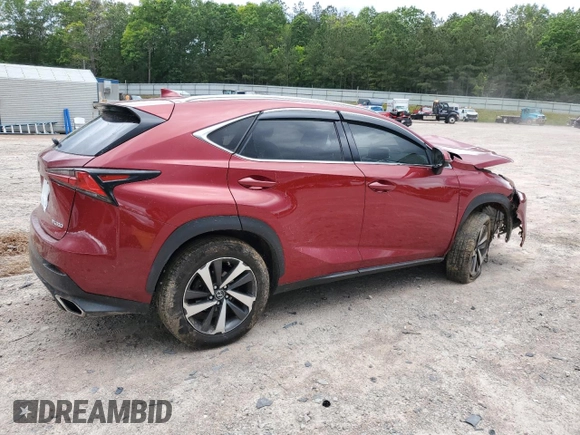2020 Lexus NX 300 z VIN JTJGARBZ7L2176514, wystawiony jako Copart lot #56626135 z przebiegiem Nie podano mil oraz Szkoda całkowita • Salvage title. Historia ofert i sprzedaży dostępna na DreamBid. Obrazek 3.