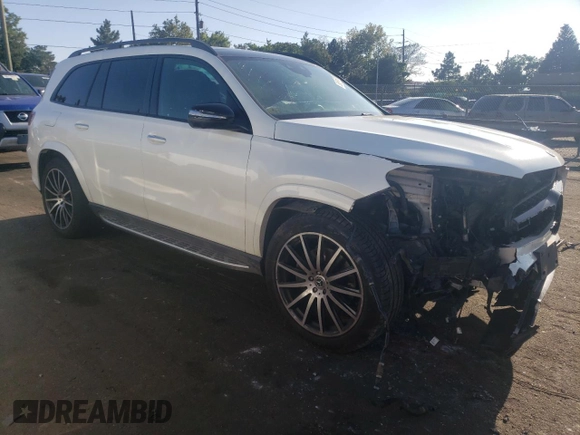 2021 Mercedes-Benz GLS with VIN 4JGFF8GE6MA411374, listed as a Copart auction lot 64849693 with 22,275 mi miles. Bid and sale history available at carsss.com. Image 4.