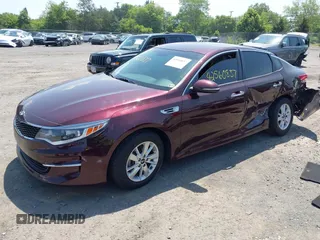 2018 Kia Optima LX with VIN 5XXGT4L32JG183016, listed as a IAAI auction lot 42560837 with 161,426 mi miles and . Bid and sale history available at DreamBid. Image 2.